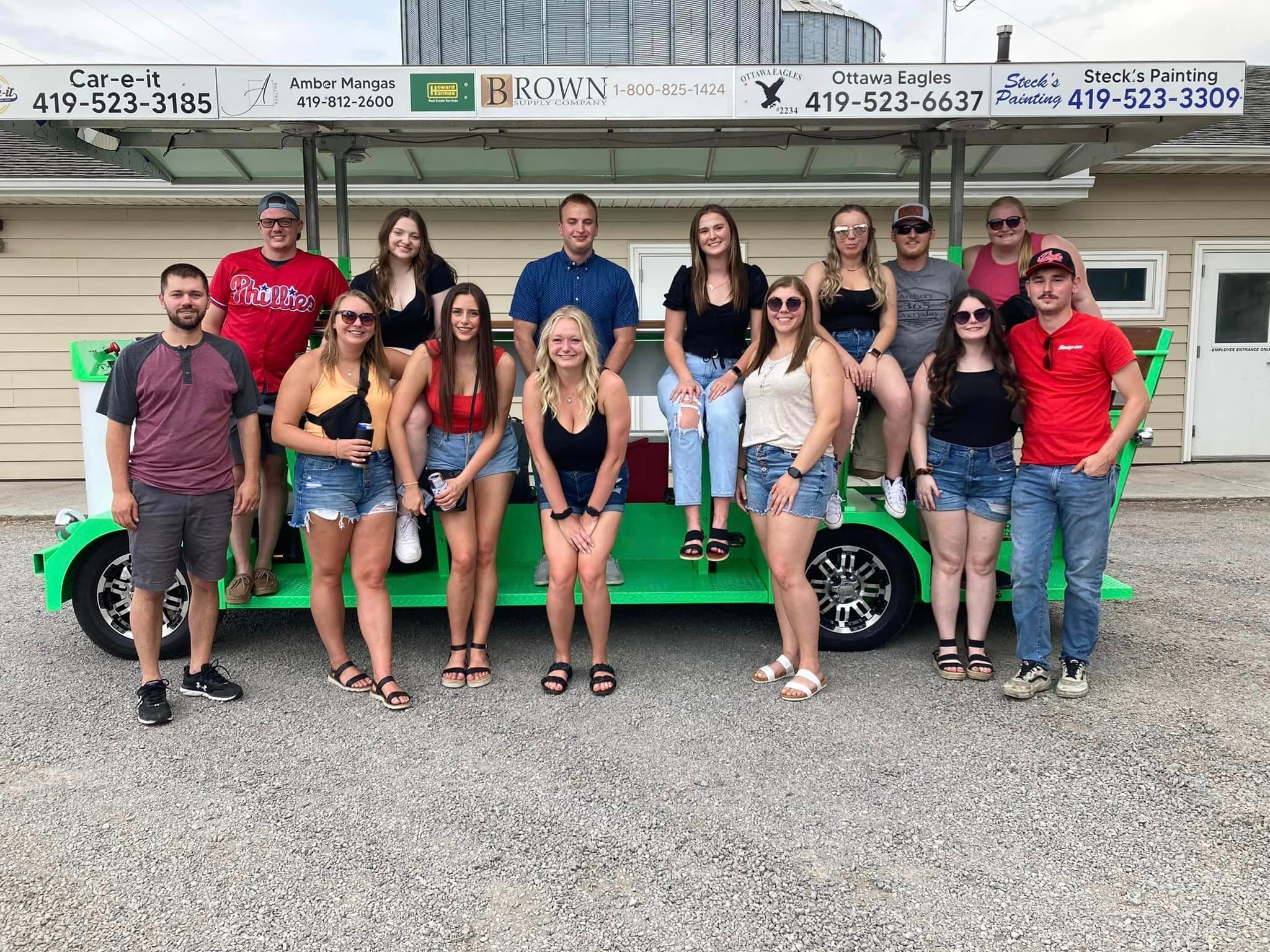 Tour group on the trolley