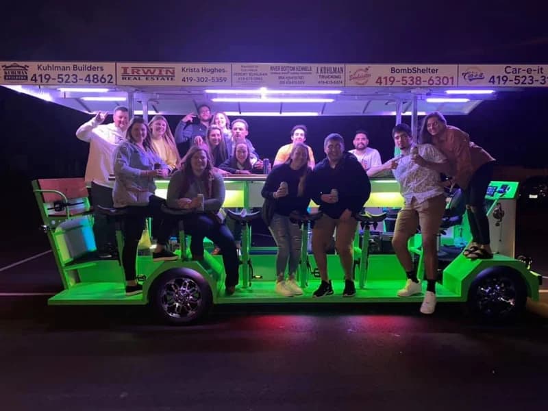 Riders enjoying the Titan Trolley
